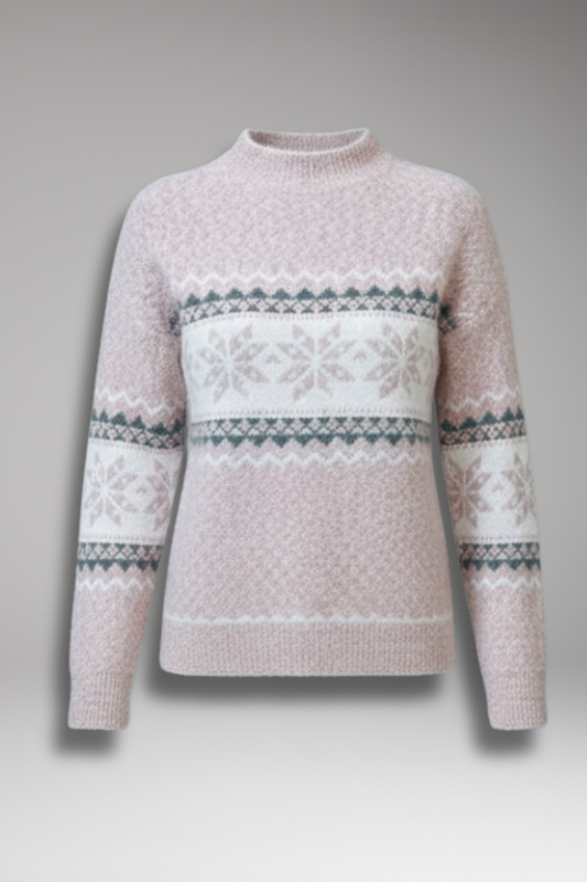 Women's Mock Neck Pullover Sweater Ribbed - 
Fashinoza