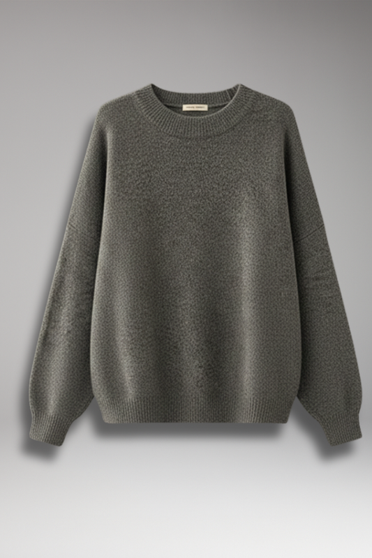 Women's Round Neck Pullover Split Hem - 
Fashinoza