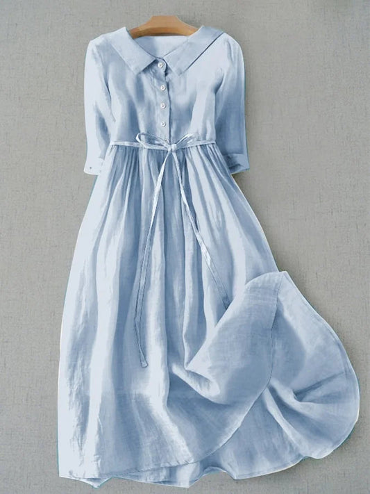 Women's Flowy Midi Dress Evening Wear - Fashinoza