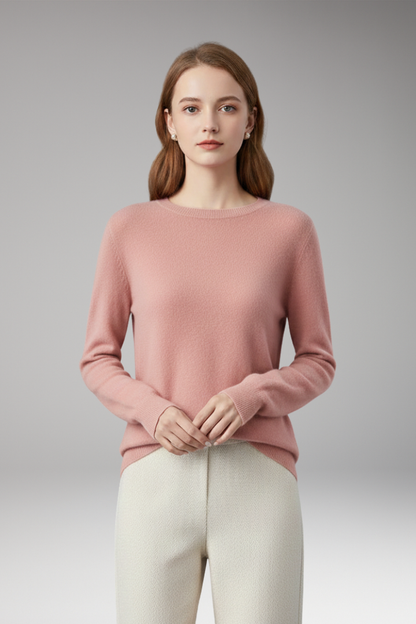 Women's O-Neck Sweater Long Sleeves