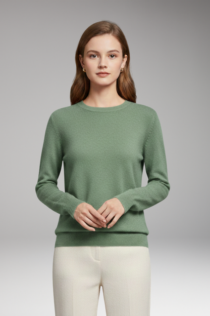 Women's O-Neck Sweater Long Sleeves