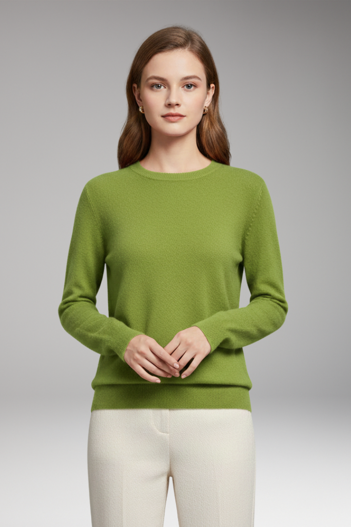 Women's O-Neck Sweater Long Sleeves