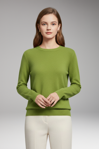 Women's O-Neck Sweater Long Sleeves