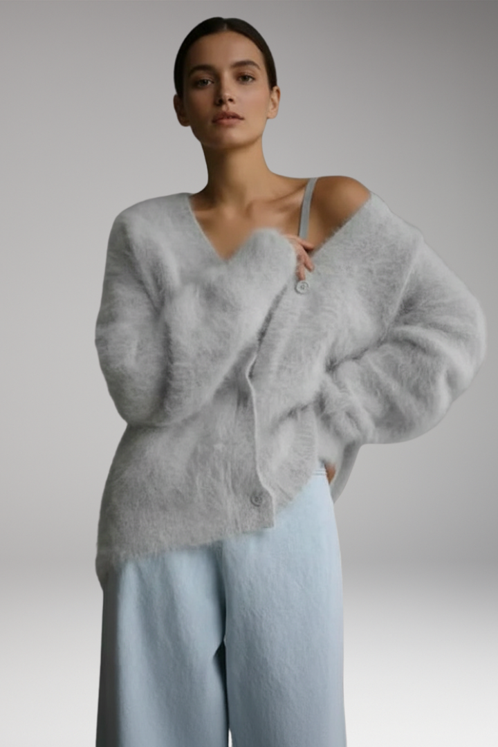 Women's Round Neck Sweater Ribbed Hem