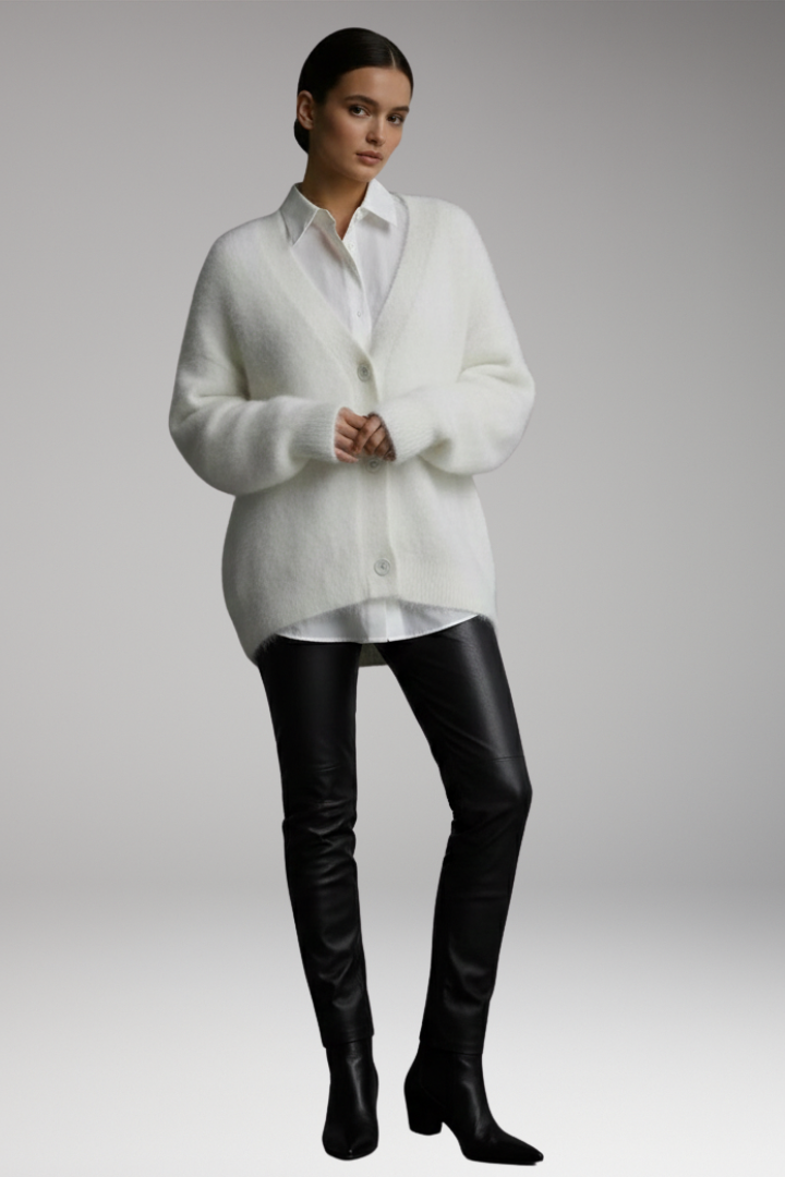 Women's Round Neck Sweater Ribbed Hem