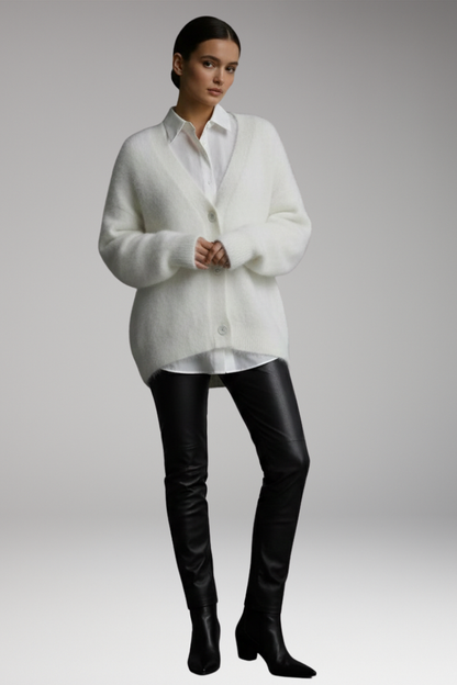 Women's Round Neck Sweater Ribbed Hem