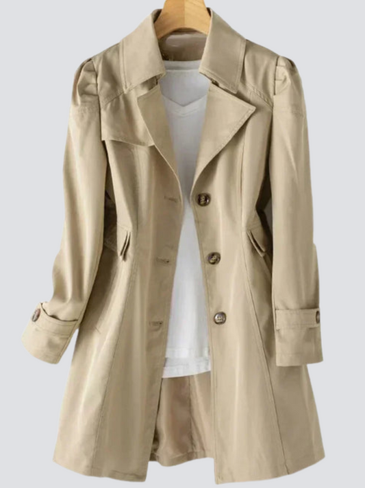 Women's Trench Coat Waterproof Classic Beige - Fashinoza