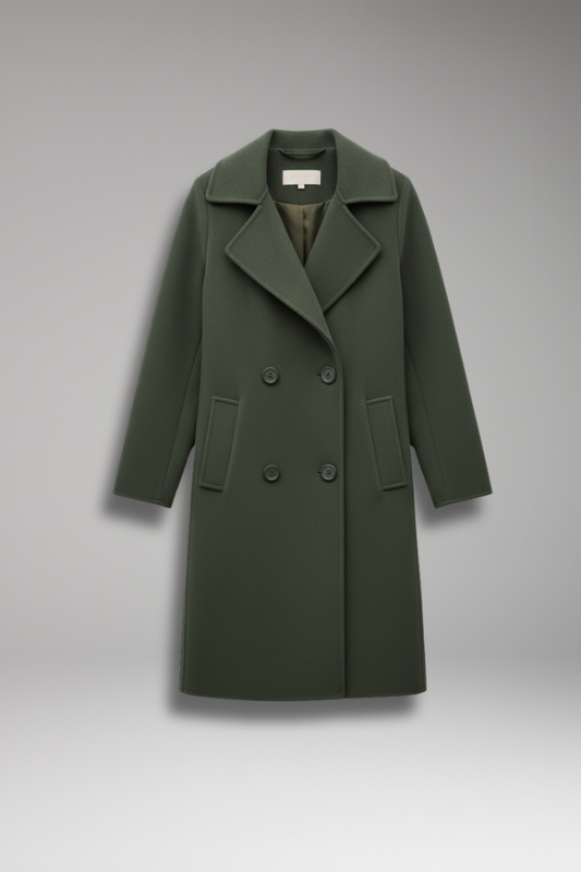Women's Trench Coat Notched Lapel Button Front - 
Fashinoza