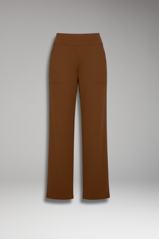 Women's High Waist Trousers with Side Pockets - 
Fashinoza