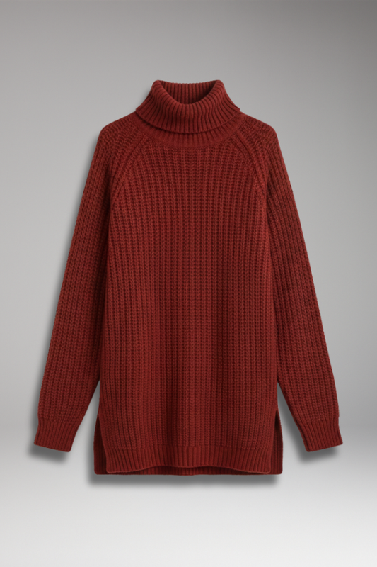 Women's Long Sleeve Turtleneck Sweater - 
Fashinoza