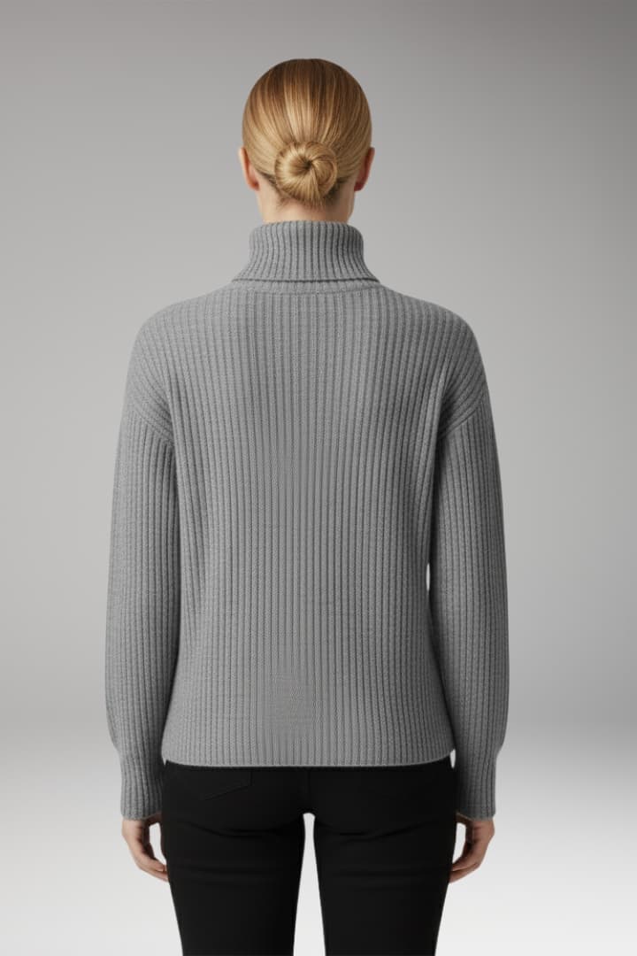 Women's Turtleneck Sweater Long Sleeves Ribbed