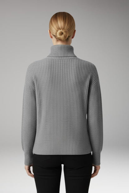 Women's Turtleneck Sweater Long Sleeves Ribbed