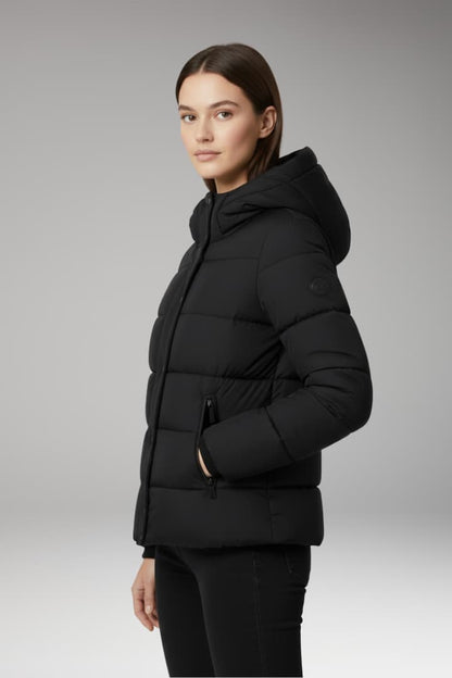 Women's Long Sleeve Winter Jacket Front Zipper