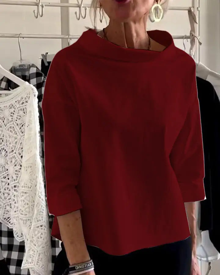 Isabella | Women Spring Boat Neck Three Quarter Sleeve Top