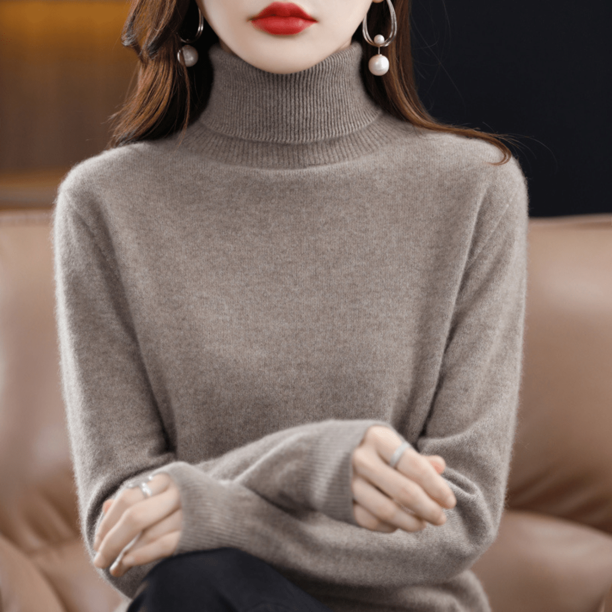 Hannah | Women Spring Classic Turtleneck Sweater