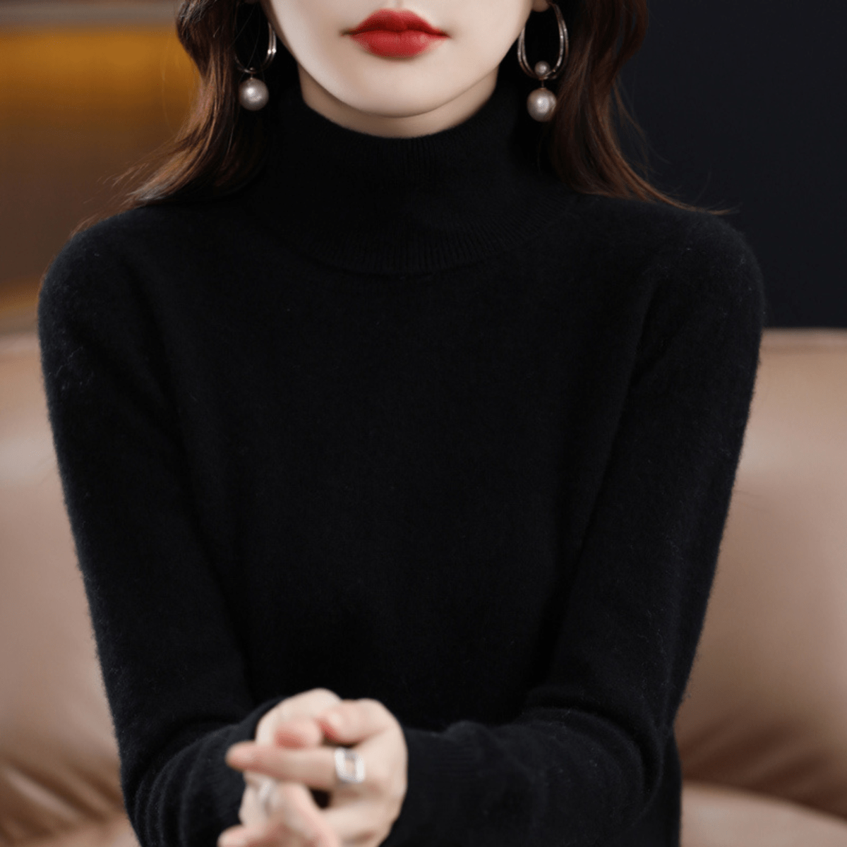 Hannah | Women Spring Classic Turtleneck Sweater