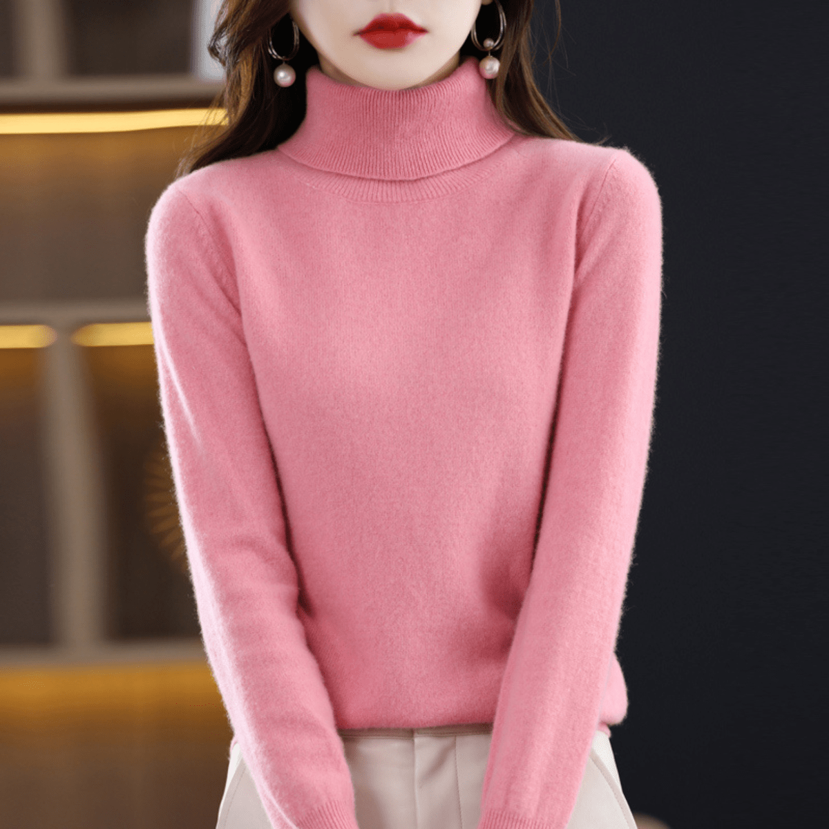 Hannah | Women Spring Classic Turtleneck Sweater