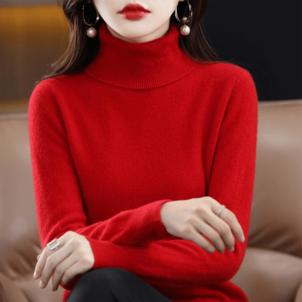 Hannah | Women Spring Classic Turtleneck Sweater