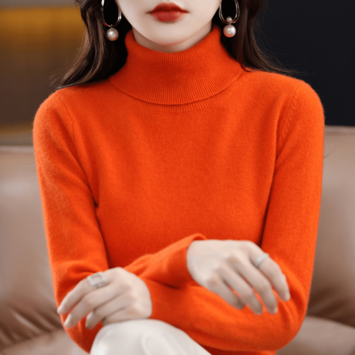 Hannah | Women Spring Classic Turtleneck Sweater