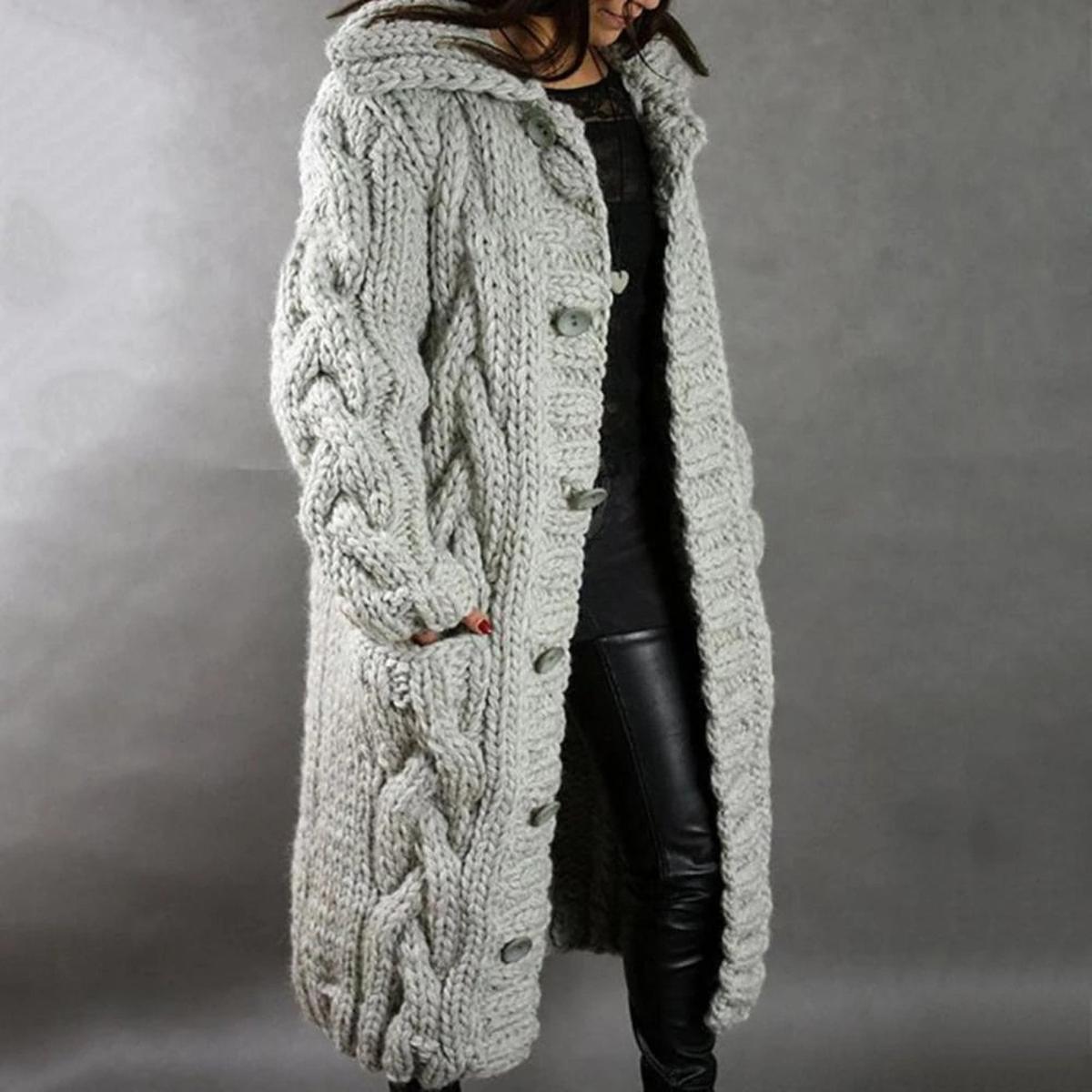 Women's Knit Wool Coat