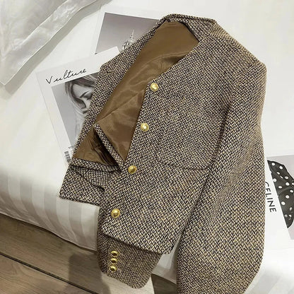 Bella | Women’s Spring Cropped Button Jacket