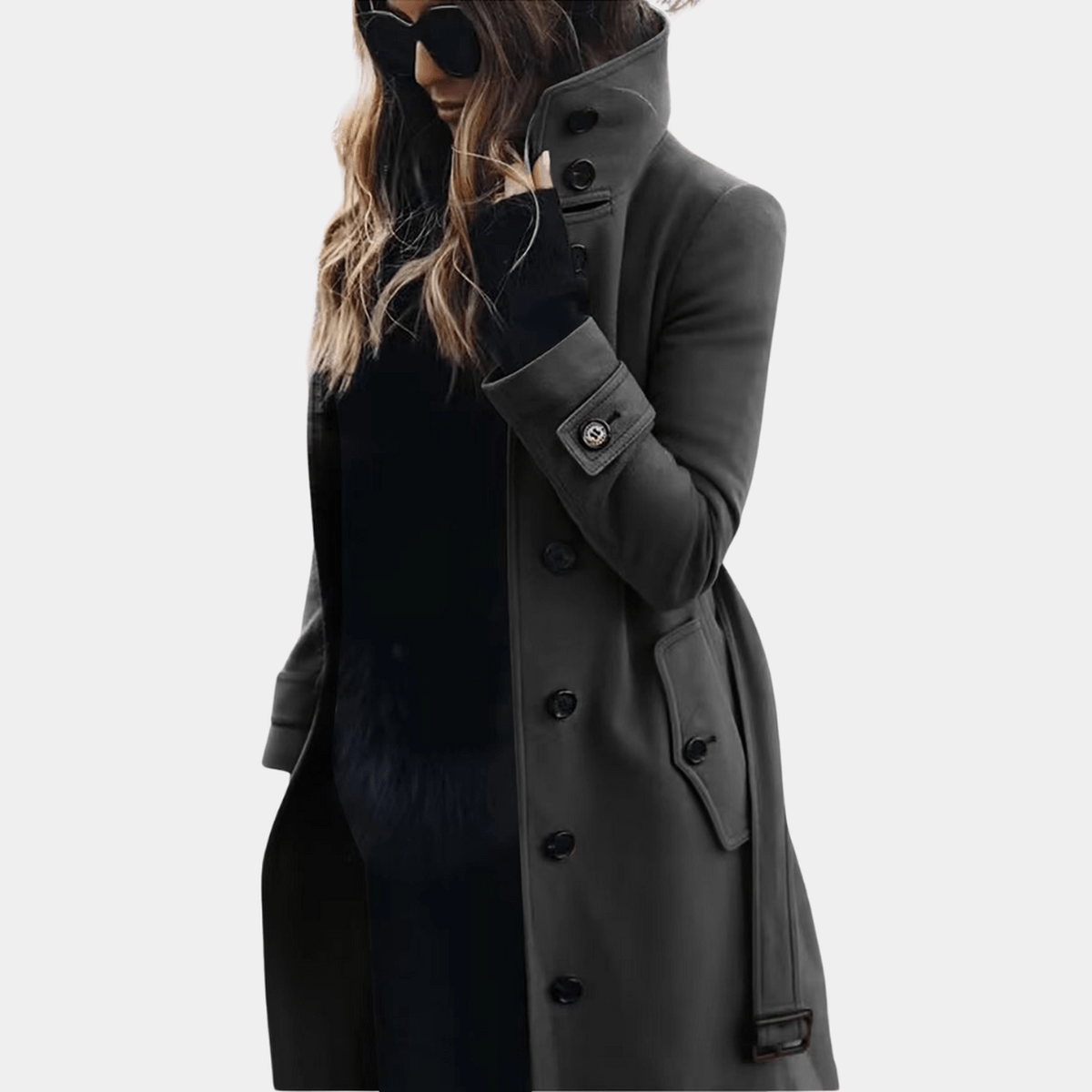 Women's Trench Coat Waterproof Winter
