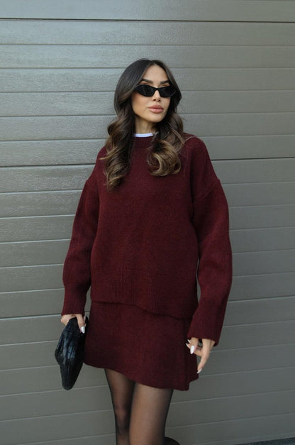 Clara | Women’s Spring Sweater Mini Skirt Set