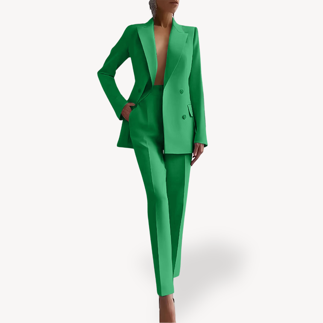 Abigail | Women’s Formal Tailored Suit Set with Long Blazer