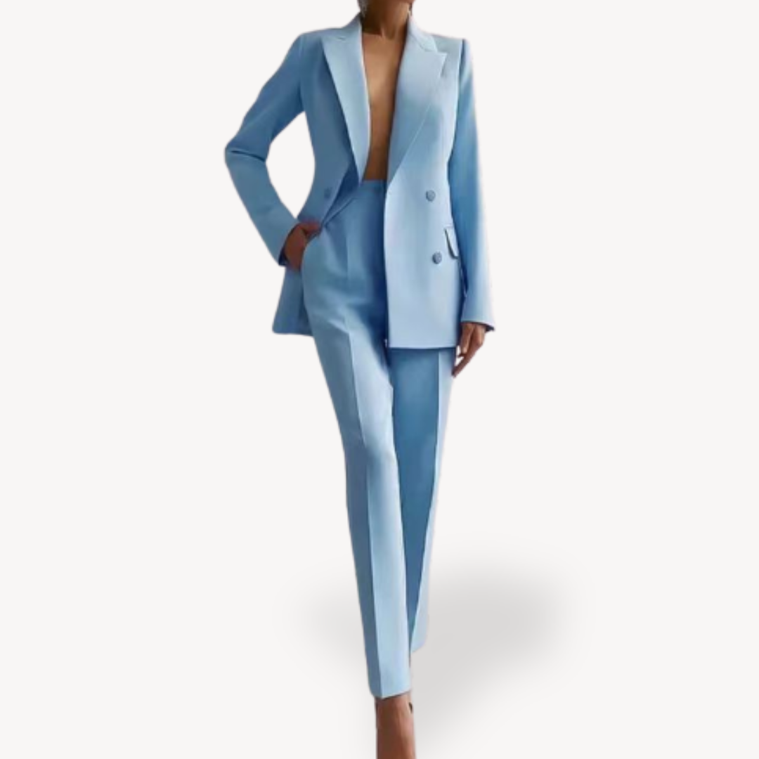 Abigail | Women’s Formal Tailored Suit Set with Long Blazer