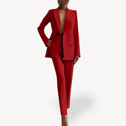 Abigail | Women’s Formal Tailored Suit Set with Long Blazer