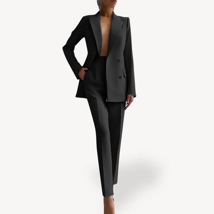 Abigail | Women’s Formal Tailored Suit Set with Long Blazer