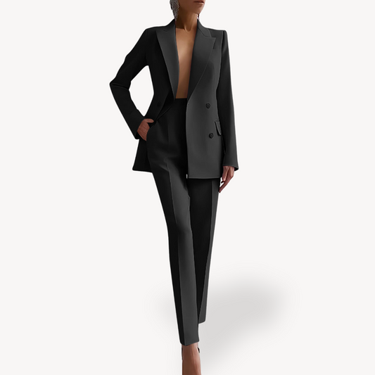 Abigail | Women’s Formal Tailored Suit Set with Long Blazer