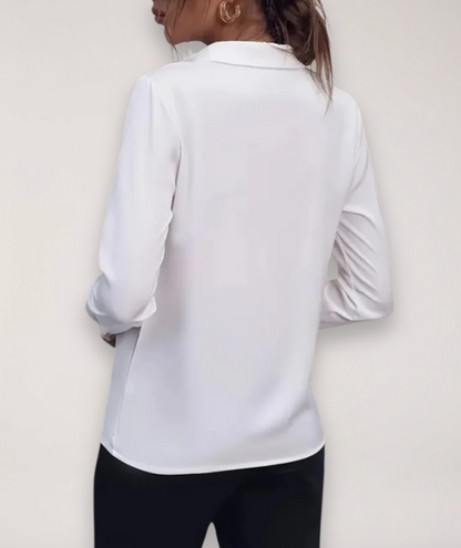 Women's Long Sleeve Collared Blouse