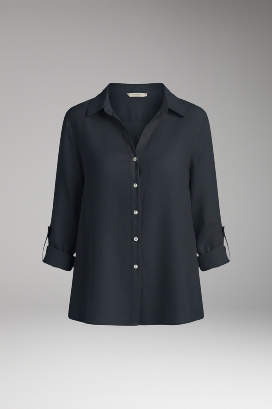 Women's Long Sleeve Button Blouse - 
Fashinoza