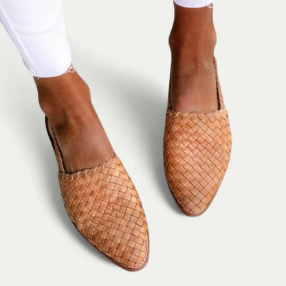 Women's Woven Slingback Flats Comfortable Design - 
Fashinoza