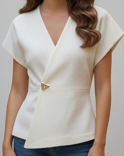 Women's V-Neck Wrap Blouse