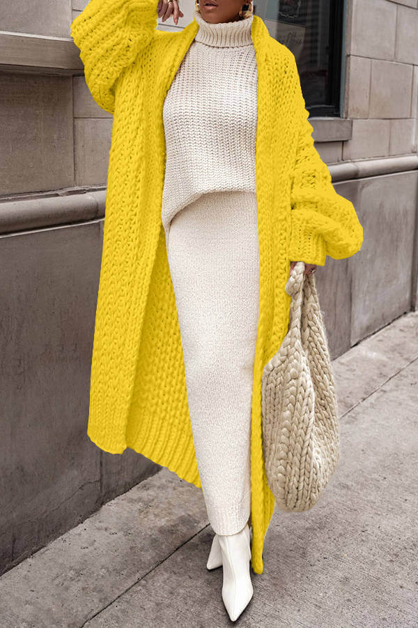 Women's Long Chunky Knit Cardigan Oversized Comfortable