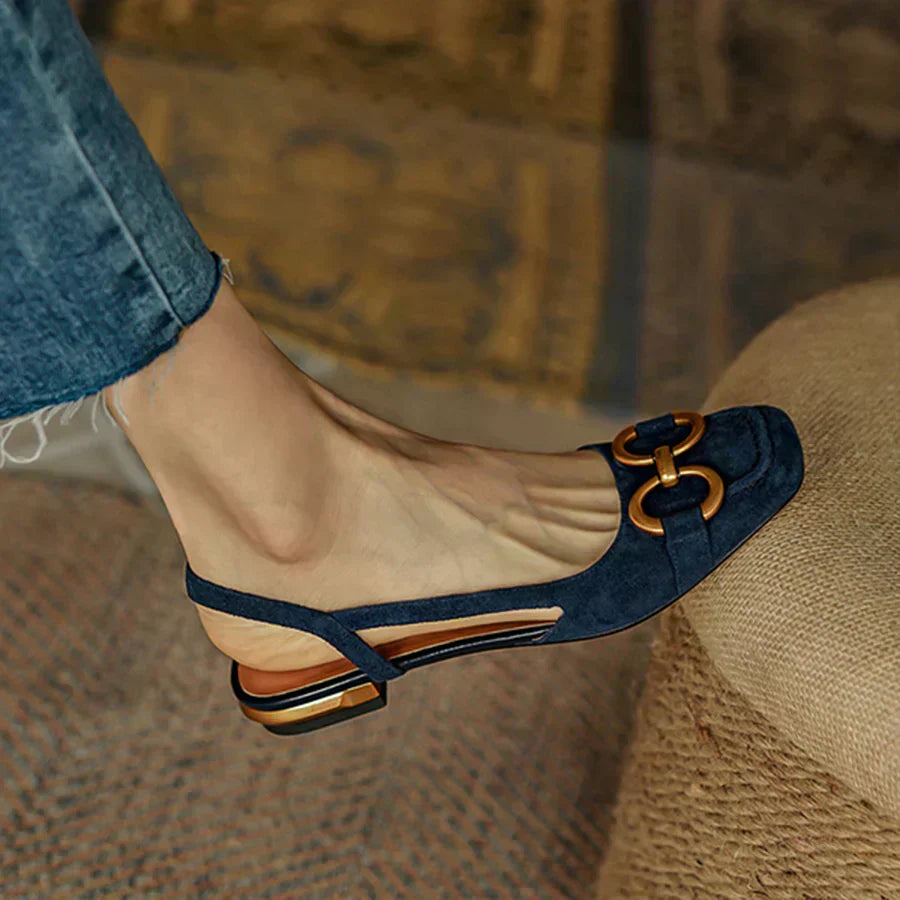 Women's Square Toe Slingback Flats