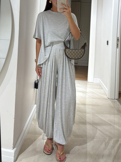 Women's Short Sleeve And Pants Set
