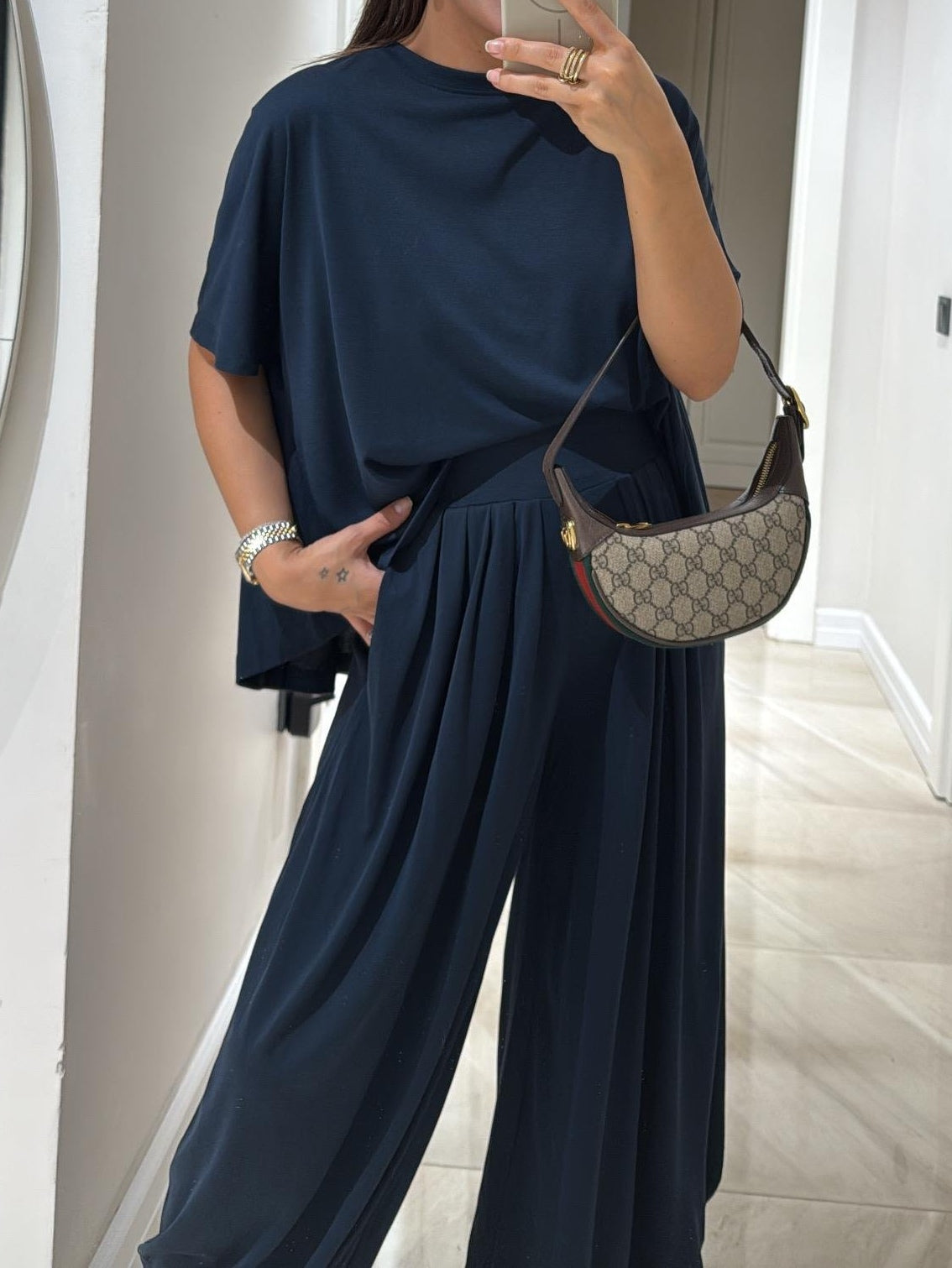 Women's Short Sleeve And Pants Set