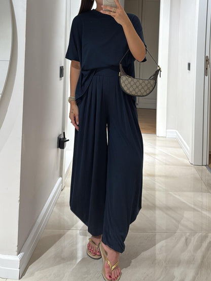 Women's Casual And Wide Leg Pants Set
