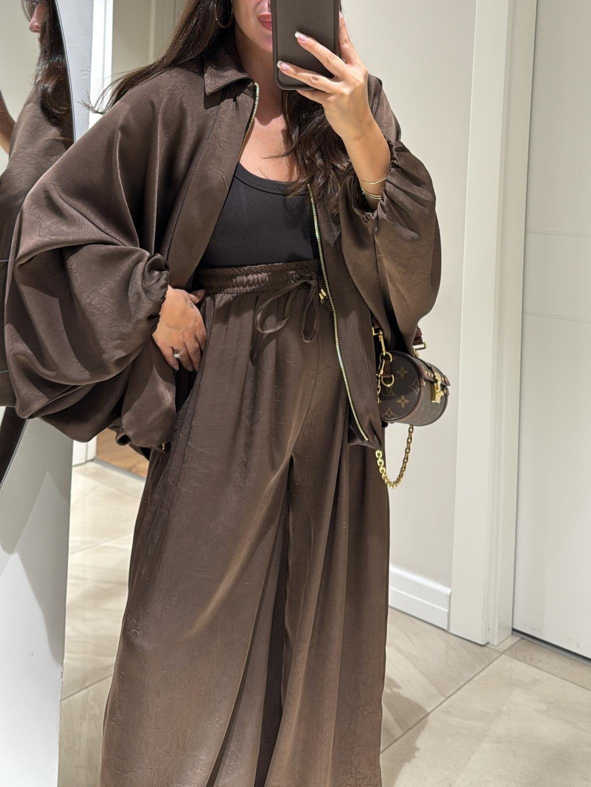 Women's Oversized Two Piece Set Jacket Pants