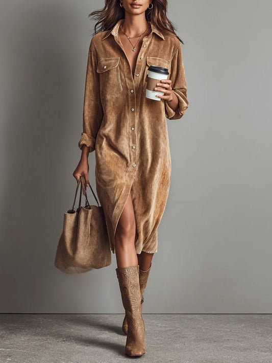 Women's Flared Hem Dress - Fashinoza