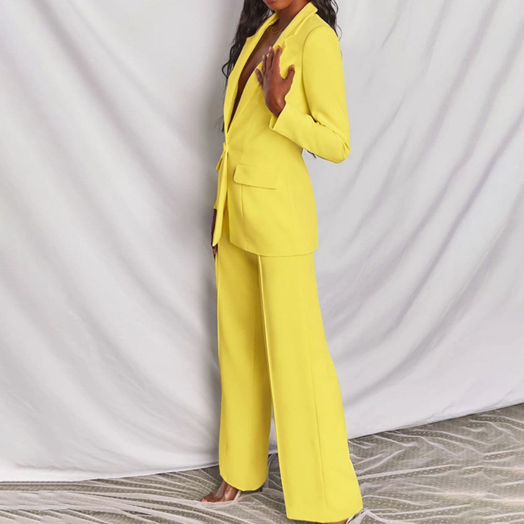 Women's Blazer Pants Set - Fashinoza