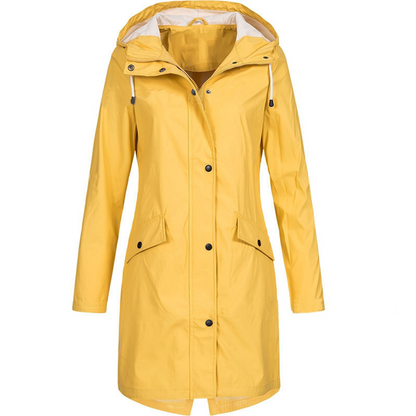 Women's Waterproof Hooded Rain Jacket Lightweight Windproof