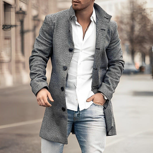 Gavin | Stylish Long Button Up Coat for Men