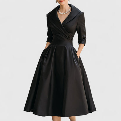 Elegant Pleated Midi Dress