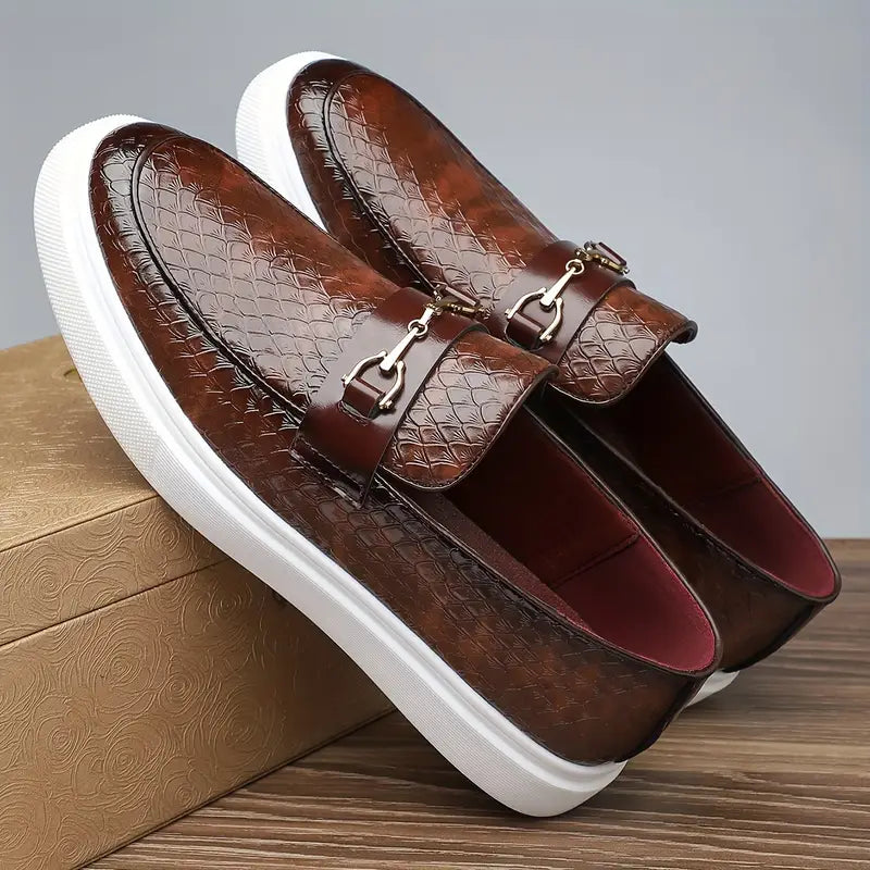 Chilton Men's Orthopedic Leather Slip On Shoes - Fashinoza
