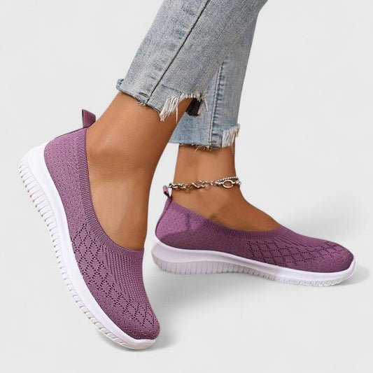 Brianna | Womens Lightweight Slip On Knit Flats