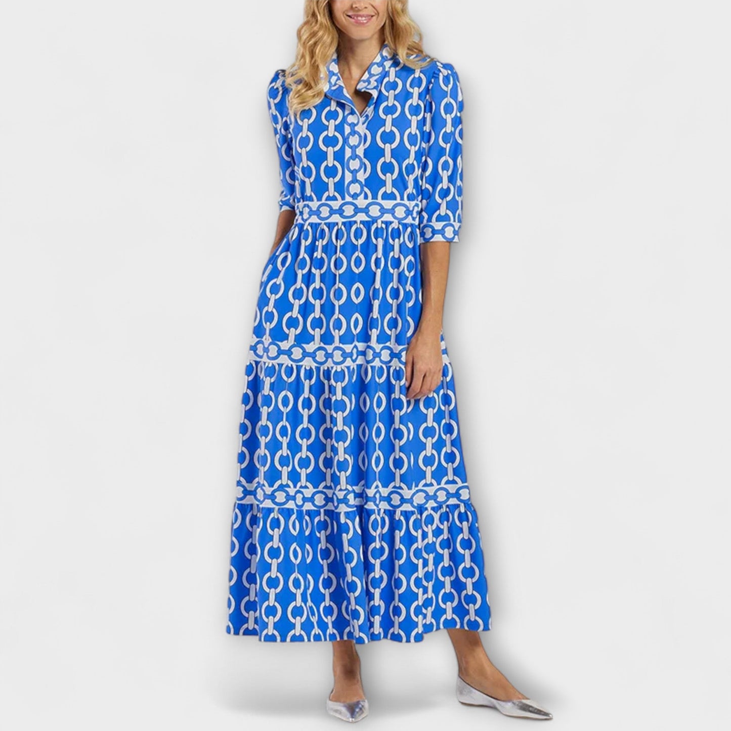 Wendy Women's Chain Pattern Midi Dress